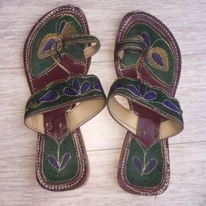 Custom-made Embroidered Sandals (made in India)